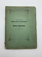Sacra rituum Congregatione Emo et Rmo Domino Card. Constantino Patrizi... Neapolitana beatificationis et canonizationis... Mariae Christinae a Sabaudia