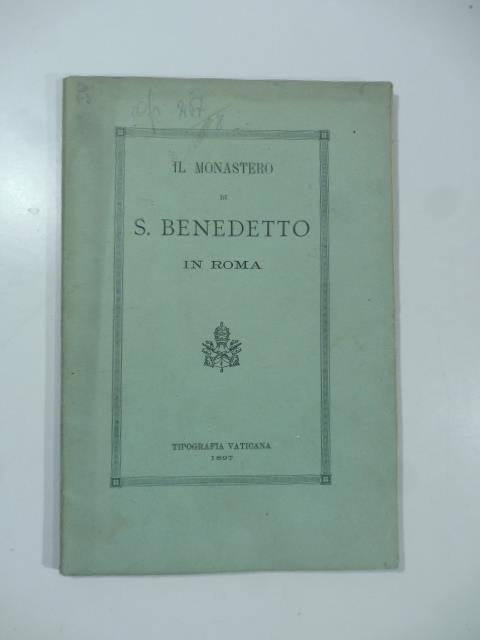 Il monastero di S. Benedetto in Roma - copertina