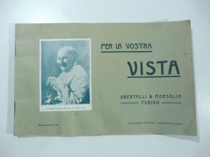 Per la vostra vista. Ubertalli & Morsolin. Catalogo - copertina