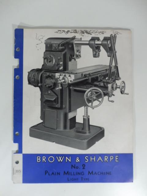 Brown & Sharpe. Plain Milling Machine light type. Brochure pubblicitaria - copertina