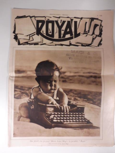 Royal macchine da scrivere. Rivista di propaganda e pubblicita' - copertina