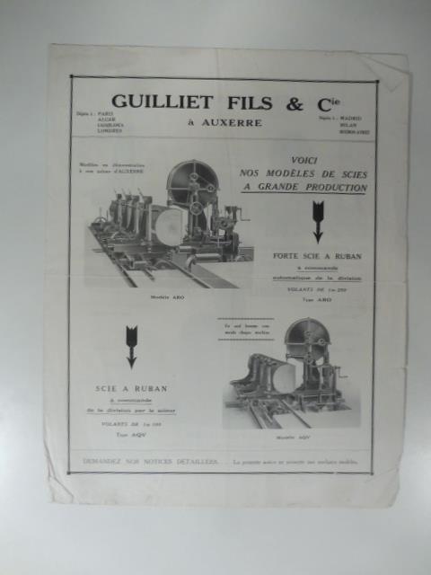 Guilliet Fils & Cie a Auxerre. Pieghevole pubblicitario - copertina