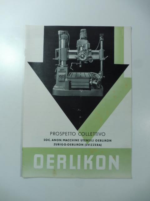 Oerlikon. Prospetto collettivo. Soc. An. macchine utensili Oerlikon. Zurigo - copertina