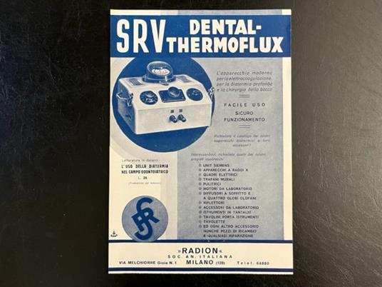 La diatermia nell'uso dentistico. Dental Termoflux (pieghevole pubblicitario) - copertina