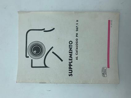 Carl Zeiss, Jena. Supplemento al catalogo PH 267/I - copertina