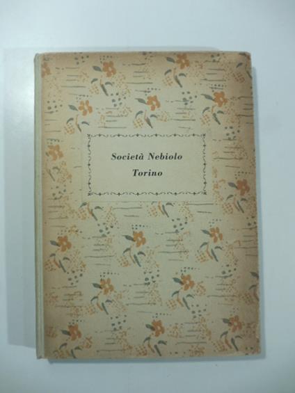 Societa' Nebiolo Torino. Fonderia di caratteri, fabbrica di macchine grafiche, fonderia ghisa. Agenda 1936 - copertina