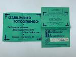 Stabilimento fotoceramico, Torino. Fotoporcellane, ingrandimenti, miniature. Listino porcellane 1 e 2, 1939