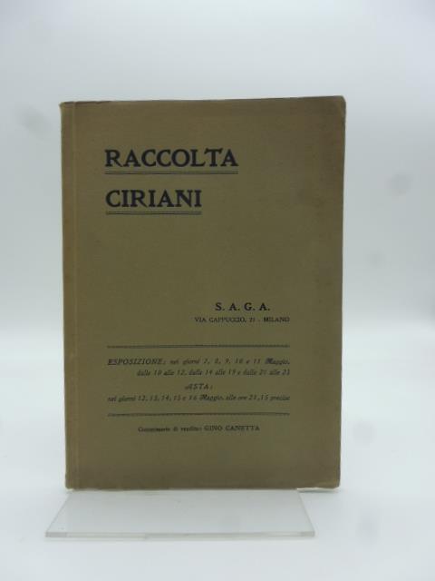 Raccolta Ciriani. S.A.G.A., Milano - copertina