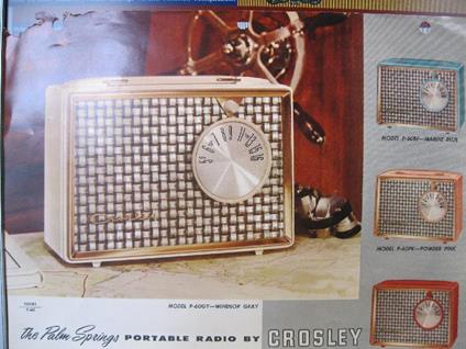 The Palm Springs portable radio by Crosley. Model P-60 - copertina