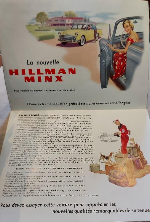 La nouvelle Hillman. Joyau d'une longue lignee. La nouvelle Hillman Minx (Brochure pubblicitaria) - copertina