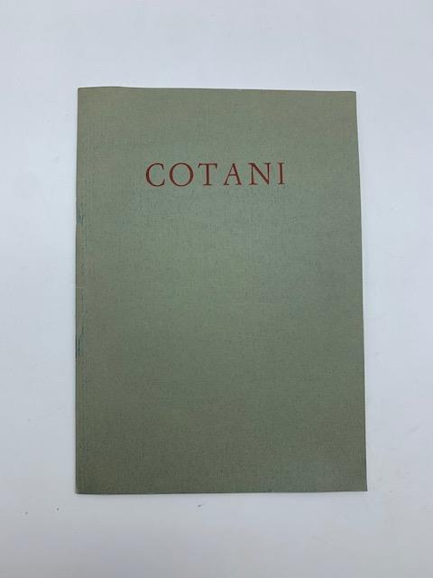 Paolo Cotani (Catalogo della mostra, Mara Coccia, Roma, novembre 1990) - copertina