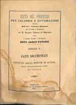 Esito del processo per calunnia e diffamazione intentato dall'avv. Vincenzo Boldrini gia' preside e professore del R. Tecnico Istituto di Vigevano contro l'attuale Preside Dott. Carlo Favalli. Opuscolo II