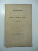 Statuto organico della Societa' per gli asili dei lattanti in Torino