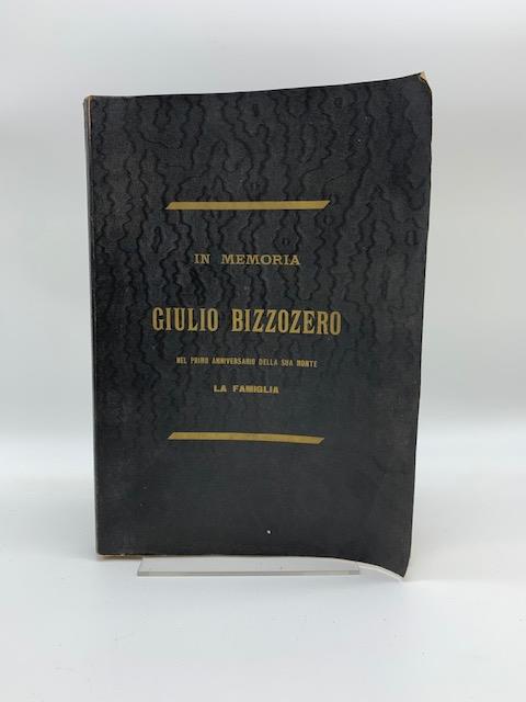 In memoria di Giulio Bizzozero nel primo anniversario della sua morte. La famiglia - copertina