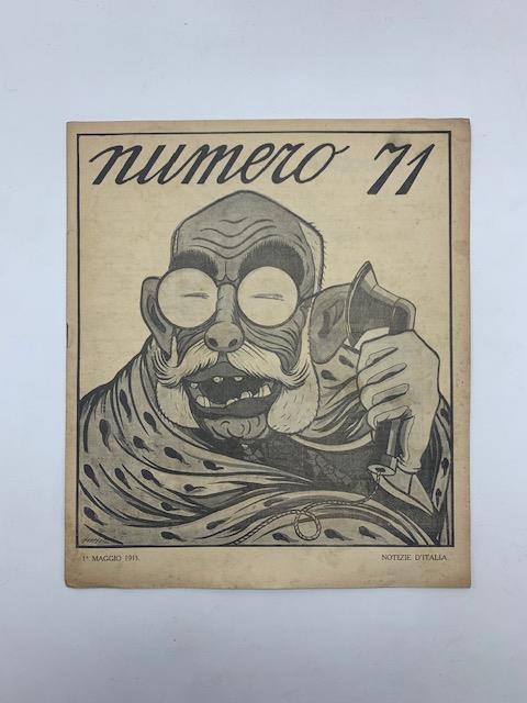 Numero. Settimanale umoristico illustrato, anno III, n. 71 - copertina