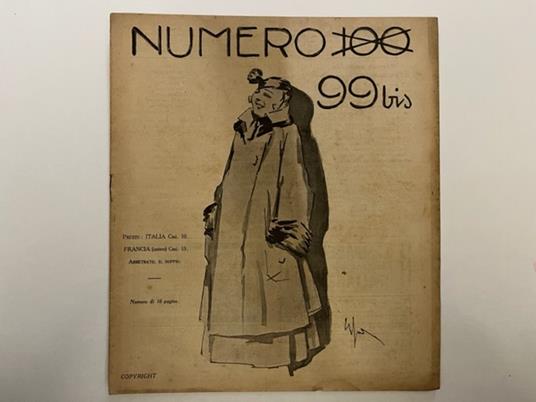 Numero. Settimanale umoristico illustrato, anno III, n. 100 - copertina