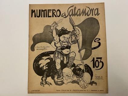 Numero. Settimanale umoristico illustrato, anno III, n. 103 - copertina