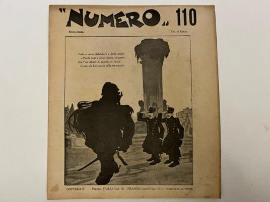 Numero. Settimanale umoristico illustrato, anno IV, n. 110 - copertina