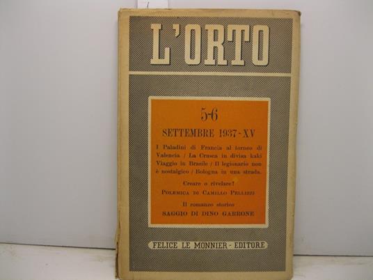 L' orto. N. 5-6 - copertina