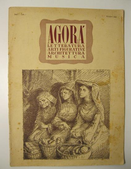 Agora', anno I, numero 1, ottobre 1945 - copertina