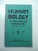 Human biology. A record of research, February 1946, vol. 18, n. 4