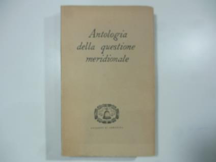 Antologia della questione meridionale - copertina