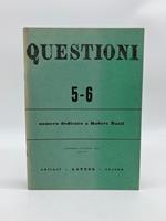 Questioni. Bimestrale di cultura n. 5-6. Numero dedicato a Robert Musil