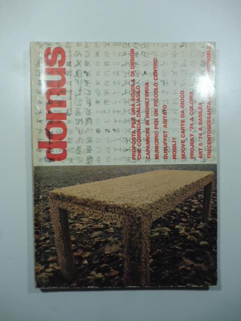 Domus. Architettura arredamento arte, settembre 1974 - copertina