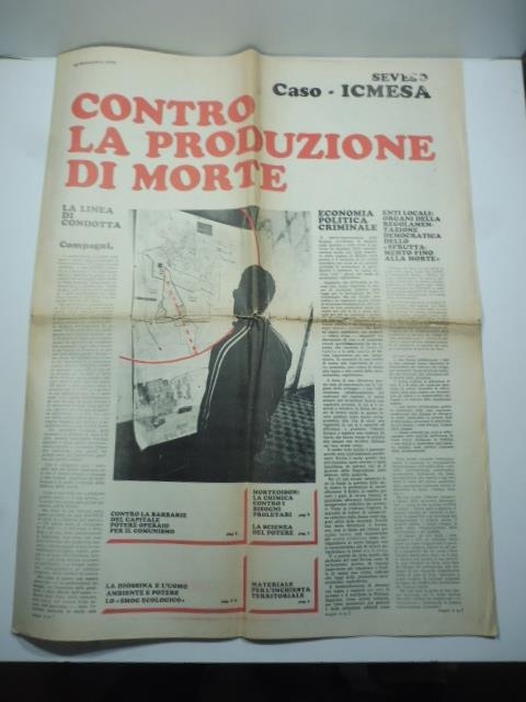 Contro la produzione di morte. Caso Icmesa. Seveso. 23 settembre 1976. Foglio speciale a cura di Rosso vivo Senza tregua - copertina