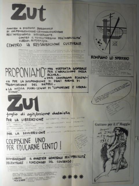 Zut. Numero unico. Lire 150. Supplemento a Stampa Alternativa - copertina