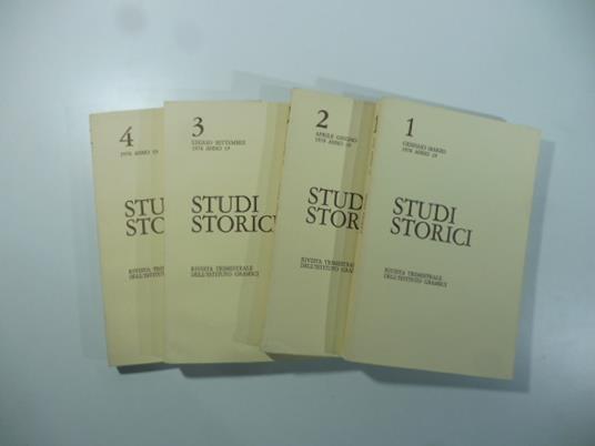 Studi storici. Rivista trimestrale dell'Istituto Gramsci. Annata completa 1978 - copertina