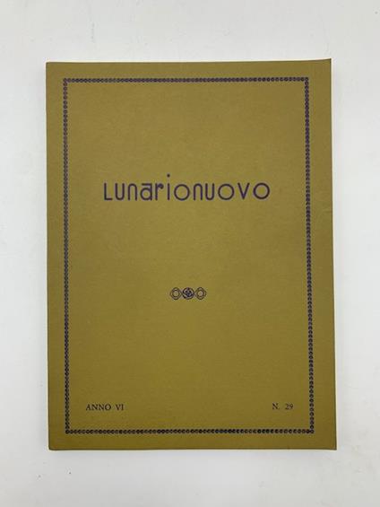 Lunarionuovo. Anno VI n. 29. Marzo-Aprile 1984 - copertina