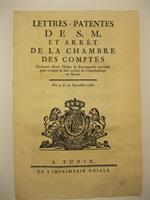 Lettres patentes de S. M. et arret de la chambre des comptes contenant divers orders et recompenses promises pour contenir et faire arreter les contrebandiers en Savoie. De 9 et 10 septembre 1766