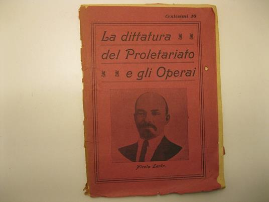 La dittatura del proletariato e gli operai - copertina