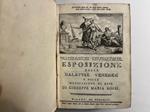 Esposizione delle malattie veneree e della medicazione di esse LEG. CON: Osservazioni pratiche intorno alla lue venerea