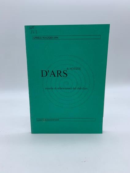 D'ars & Notizie. Numero 19/20, aprile/maggio 1994. La Patafisica e' sempre verde L'operazione 'Chandelle Verte' - copertina