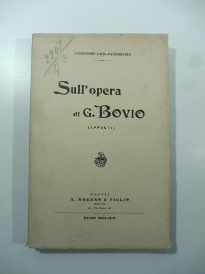 Sull'opera di G. Bovio (appunti) - copertina