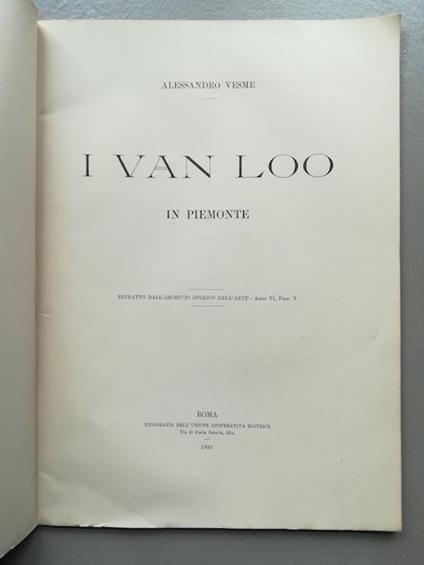 I Van Loo in Piemonte - copertina