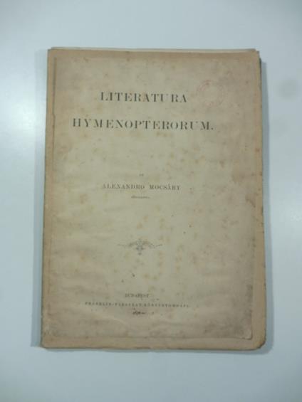 Literatura hymenopterorum - copertina