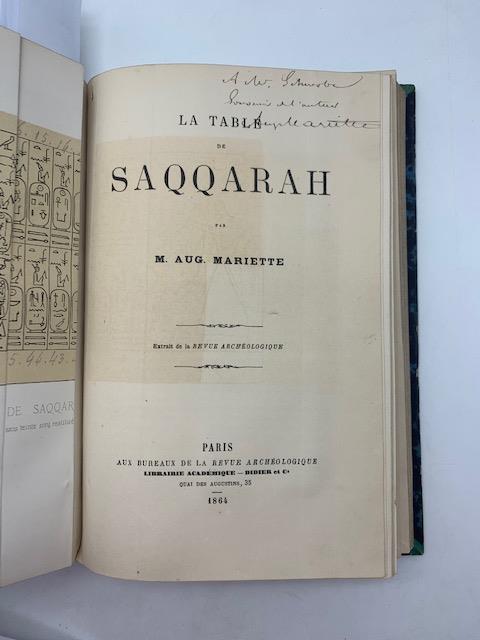 La table de Saqqarah - copertina