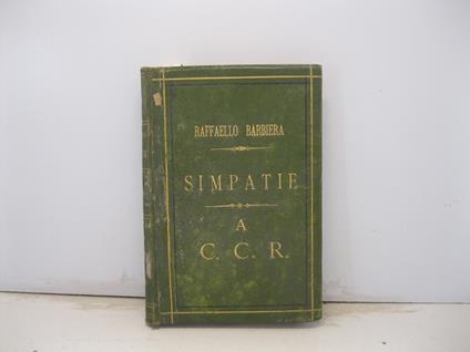 Simpatie. Studi letterari - copertina