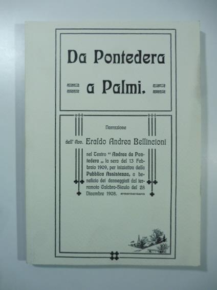 Da Pontedera a Palmi. La missione della Pubblica Assistenza del 1908 - copertina