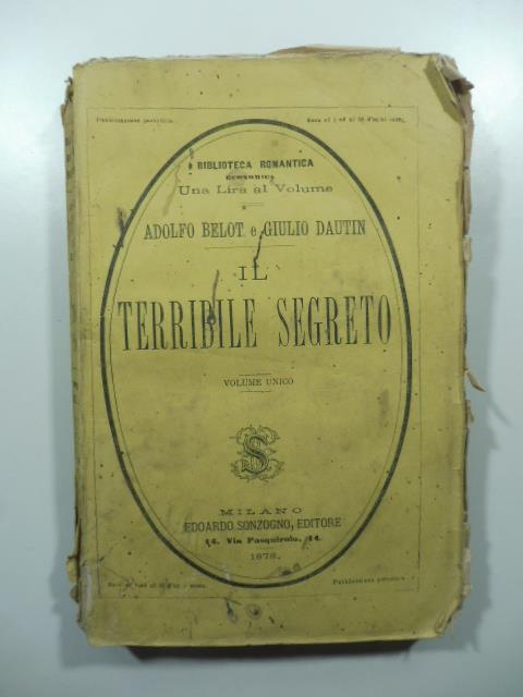 Il terribile segreto - copertina