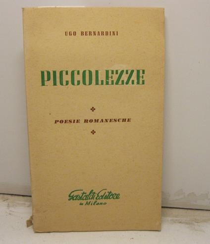 Piccolezze. Poesie romanesche - copertina