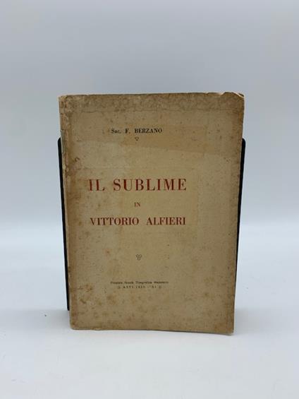 Il sublime in Vittorio Alfieri - copertina