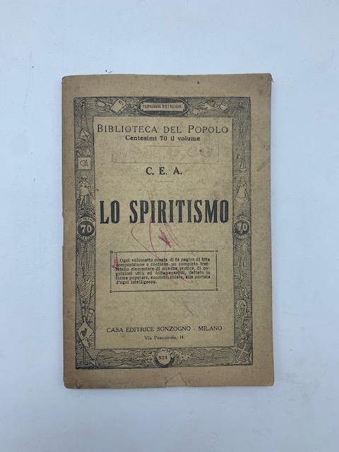 Lo spiritismo - copertina