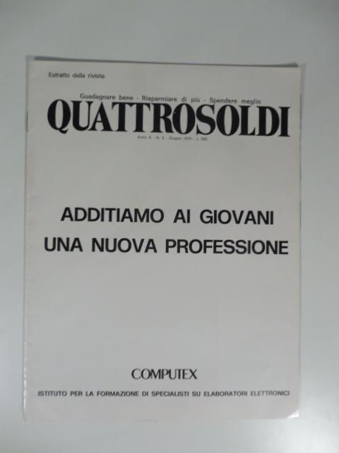 Additiamo ai giovani una nuova professione. Computex - copertina