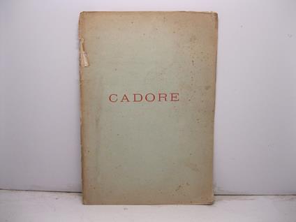 Cadore - Ode di Giosue' Carducci - copertina