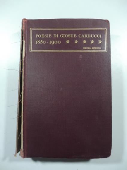 Poesia di Giosue' Carducci 1850-1900 - copertina