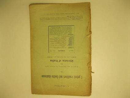 I primi traditori nel Cocito dantesco Estratto dal fascicolo di Luglio 1902 della Rivista d'Italia - copertina